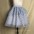 Black Lolita Polka Dot High Elastic Waist Cute Mesh Tutu Women Skirt